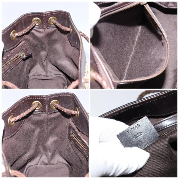 GUCCI GG Canvas Shoulder Bag Beige Gold 109143 - Picture 14 of 15